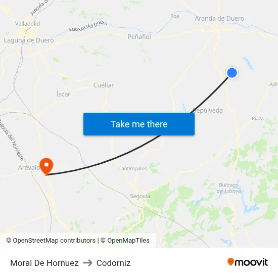 Moral De Hornuez to Codorniz map