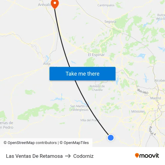 Las Ventas De Retamosa to Codorniz map