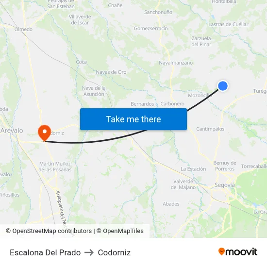 Escalona Del Prado to Codorniz map