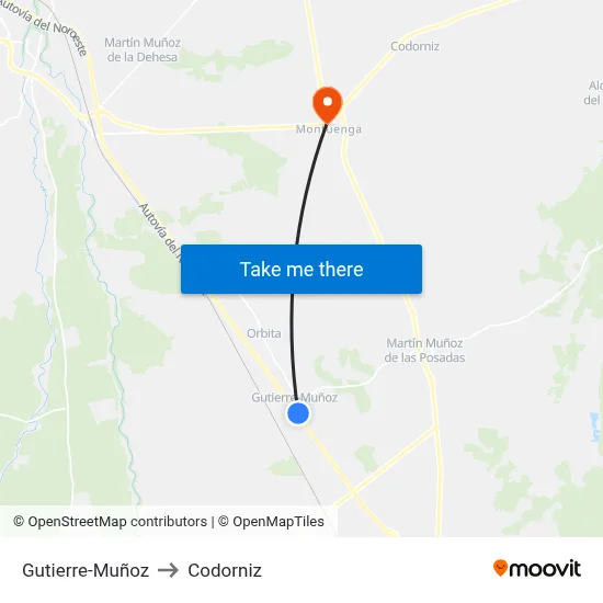 Gutierre-Muñoz to Codorniz map