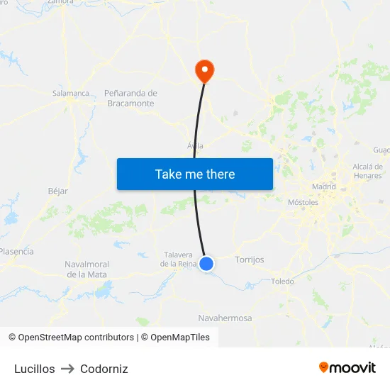 Lucillos to Codorniz map
