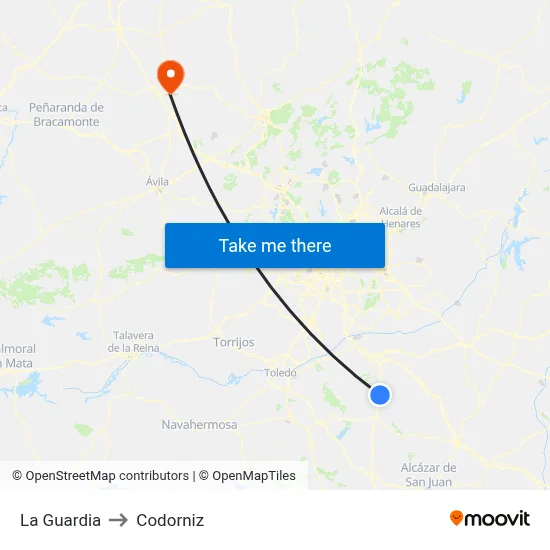La Guardia to Codorniz map