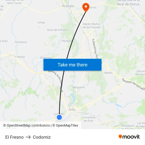 El Fresno to Codorniz map