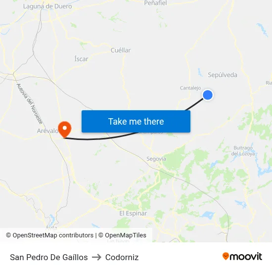 San Pedro De Gaíllos to Codorniz map