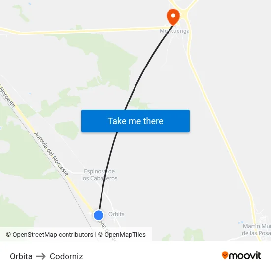 Orbita to Codorniz map