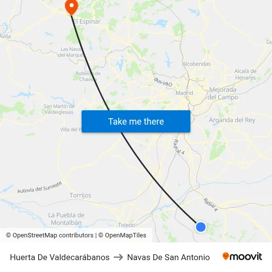 Huerta De Valdecarábanos to Navas De San Antonio map