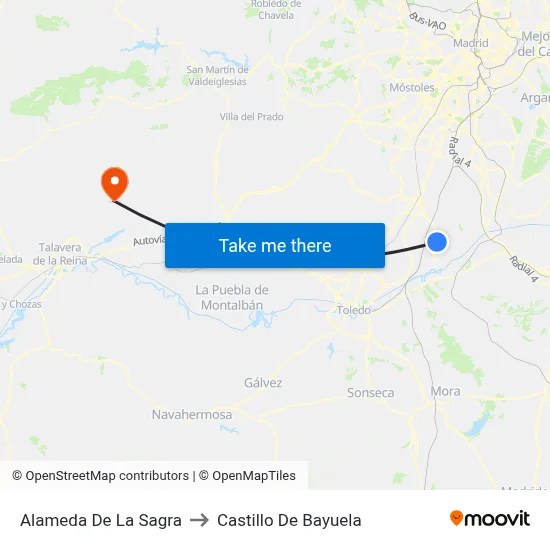 Alameda De La Sagra to Castillo De Bayuela map