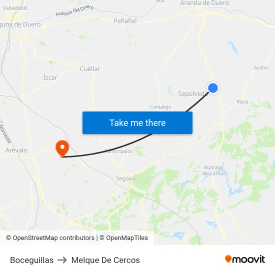 Boceguillas to Melque De Cercos map