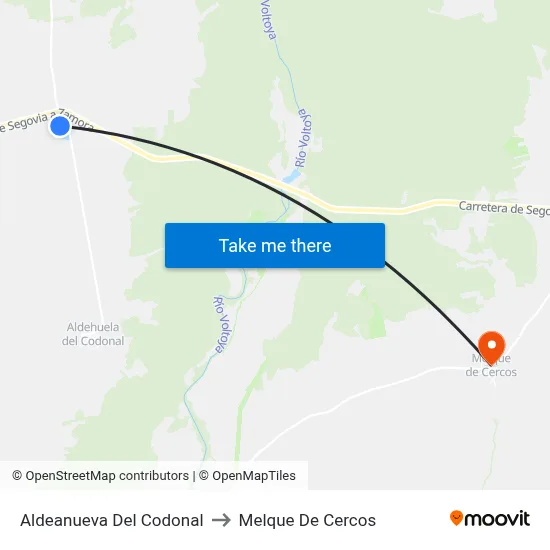 Aldeanueva Del Codonal to Melque De Cercos map