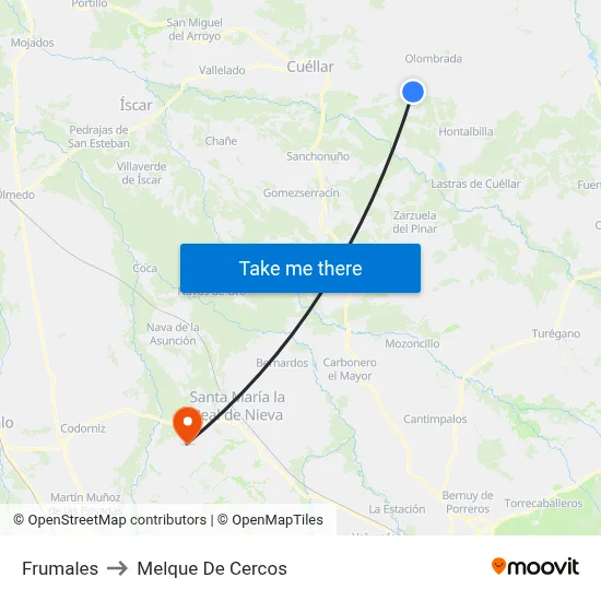 Frumales to Melque De Cercos map