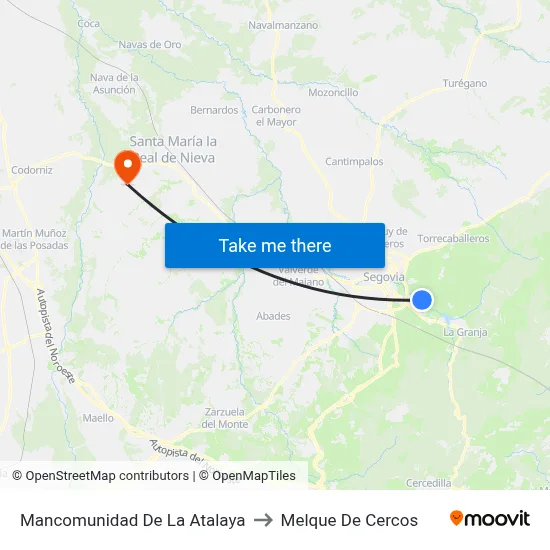 Mancomunidad De La Atalaya to Melque De Cercos map