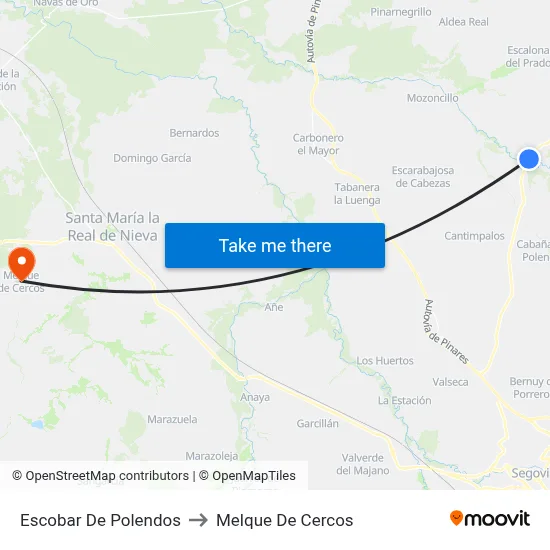 Escobar De Polendos to Melque De Cercos map
