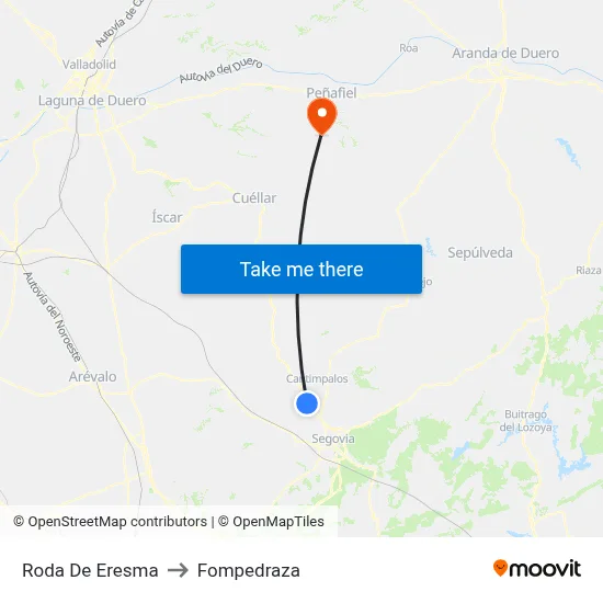 Roda De Eresma to Fompedraza map
