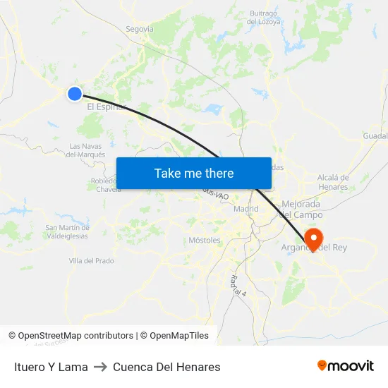 Ituero Y Lama to Cuenca Del Henares map