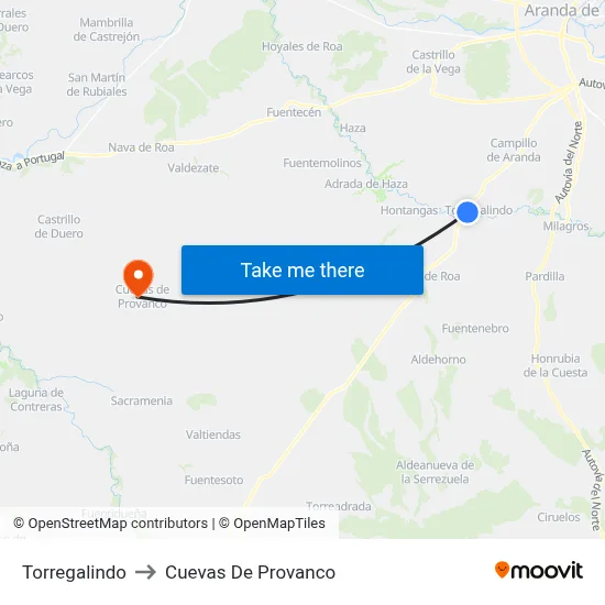 Torregalindo to Cuevas De Provanco map