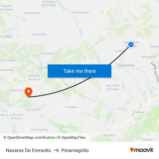 Navares De Enmedio to Pinarnegrillo map