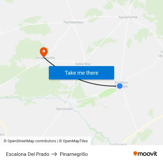 Escalona Del Prado to Pinarnegrillo map