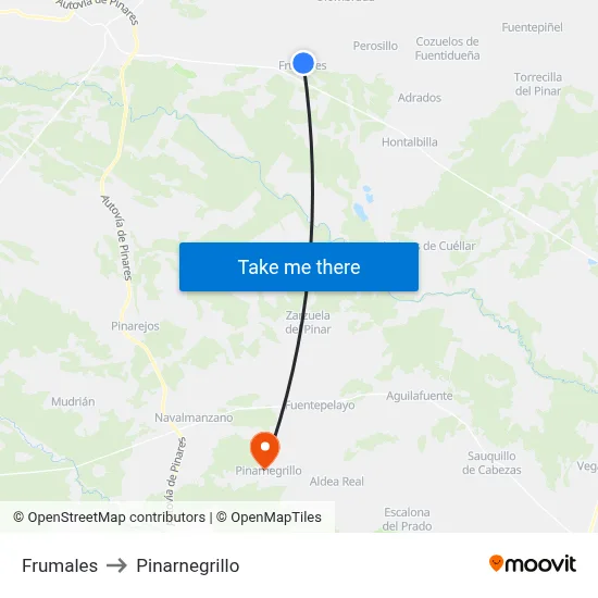 Frumales to Pinarnegrillo map