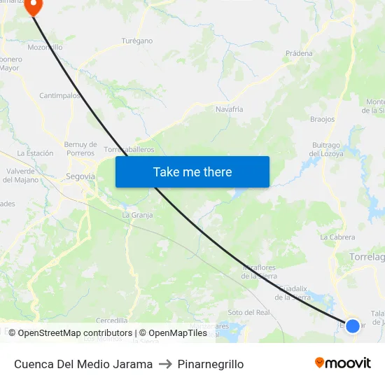 Cuenca Del Medio Jarama to Pinarnegrillo map