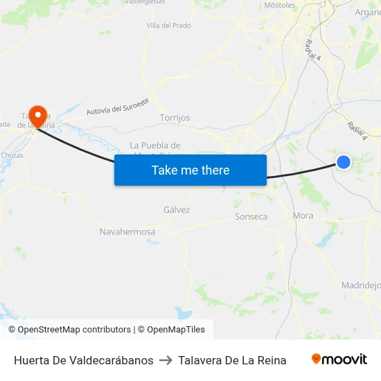 Huerta De Valdecarábanos to Talavera De La Reina map