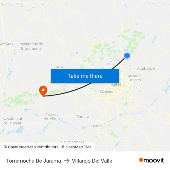 Torremocha De Jarama to Villarejo Del Valle map