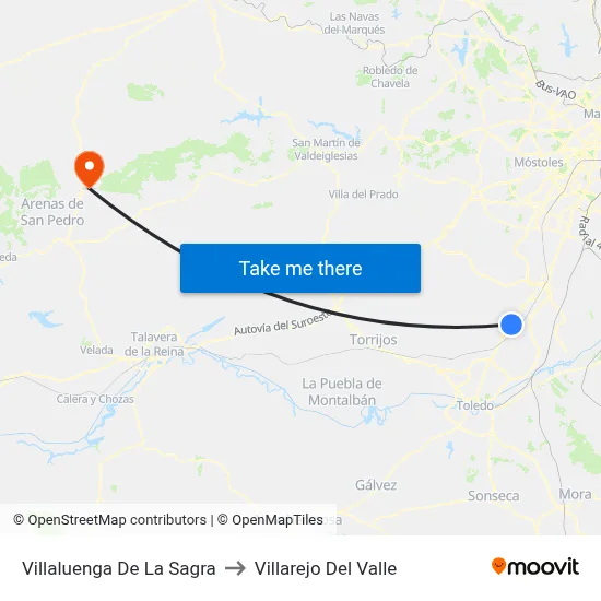 Villaluenga De La Sagra to Villarejo Del Valle map