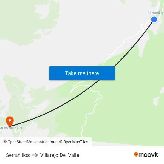 Serranillos to Villarejo Del Valle map