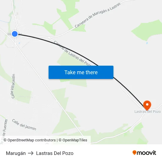 Marugán to Lastras Del Pozo map