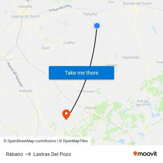 Rábano to Lastras Del Pozo map