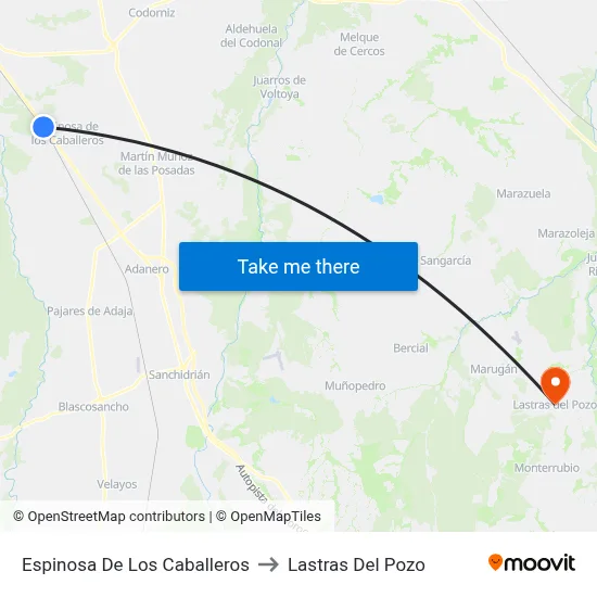 Espinosa De Los Caballeros to Lastras Del Pozo map