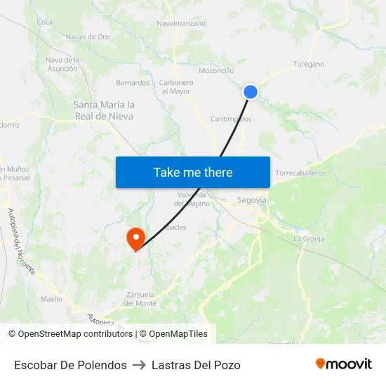 Escobar De Polendos to Lastras Del Pozo map