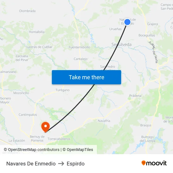 Navares De Enmedio to Espirdo map
