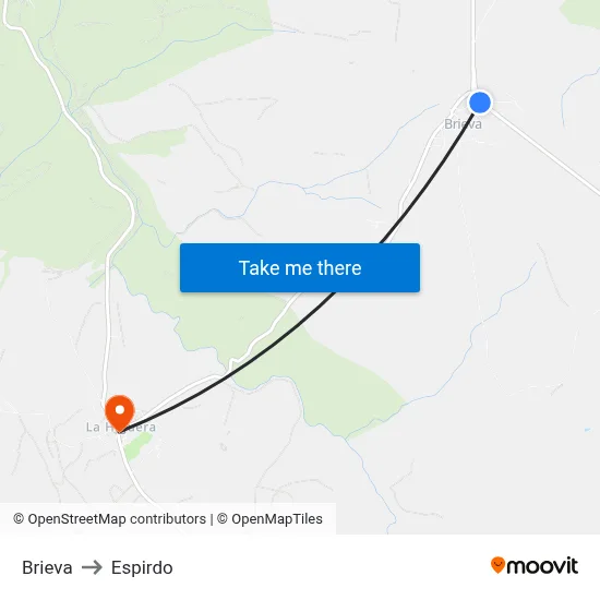 Brieva to Espirdo map