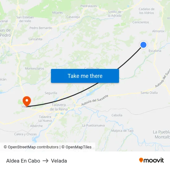 Aldea En Cabo to Velada map