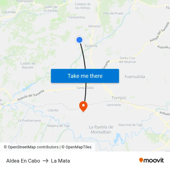 Aldea En Cabo to La Mata map