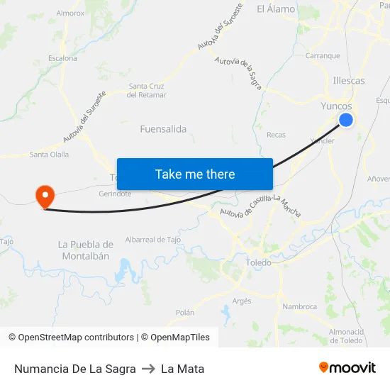 Numancia De La Sagra to La Mata map