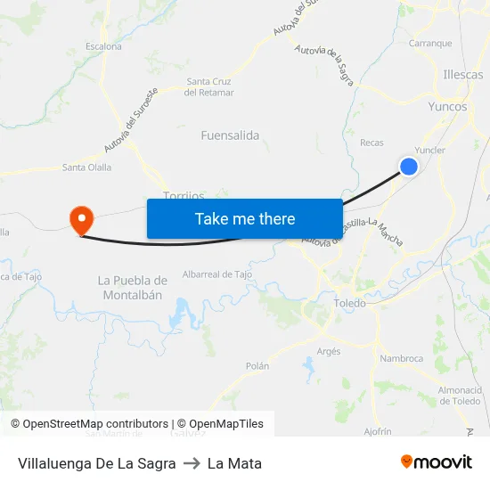 Villaluenga De La Sagra to La Mata map