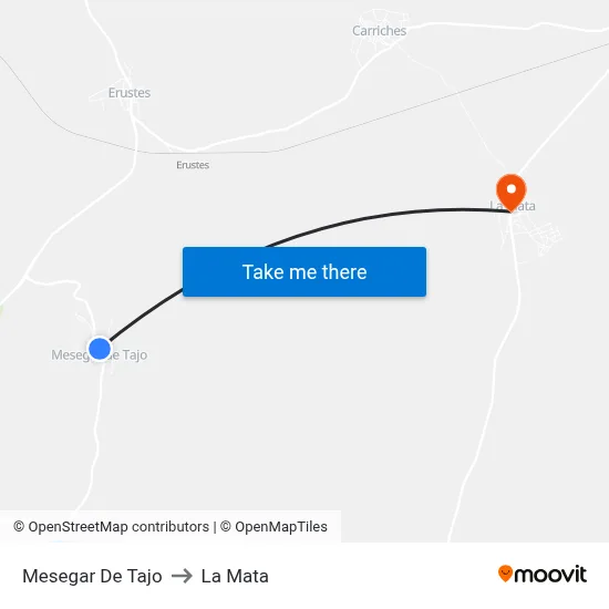 Mesegar De Tajo to La Mata map