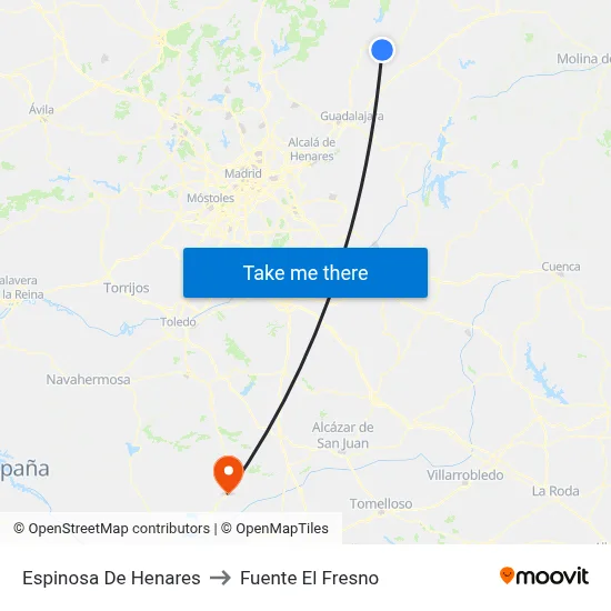 Espinosa De Henares to Fuente El Fresno map