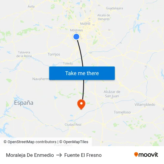 Moraleja De Enmedio to Fuente El Fresno map