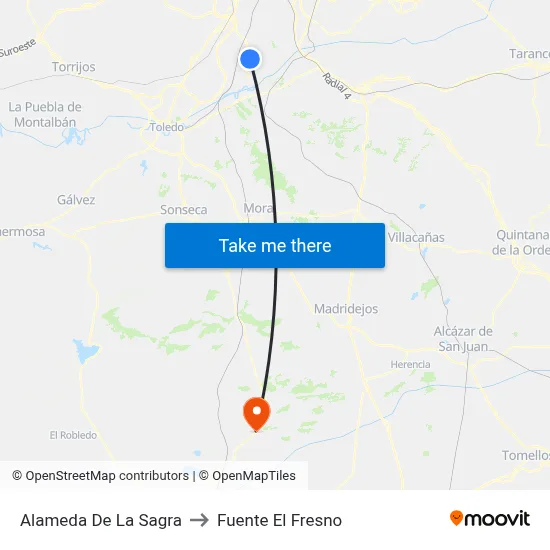 Alameda De La Sagra to Fuente El Fresno map
