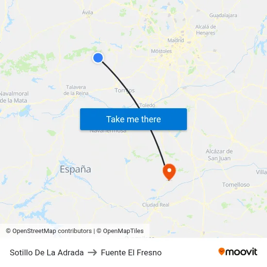Sotillo De La Adrada to Fuente El Fresno map