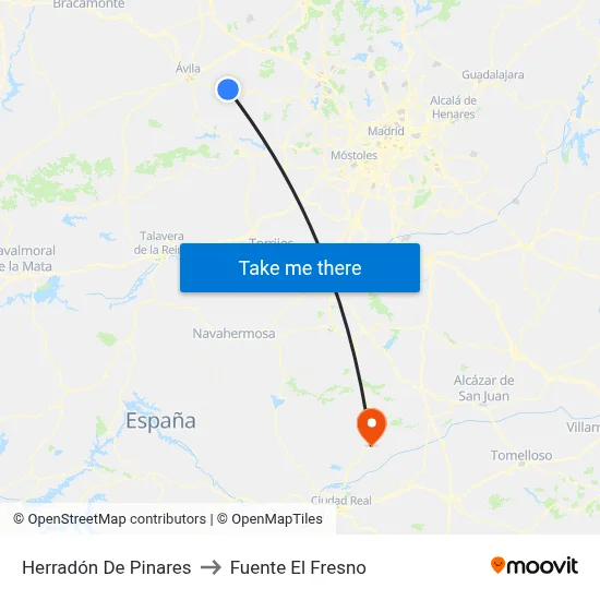 Herradón De Pinares to Fuente El Fresno map