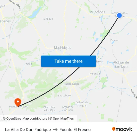La Villa De Don Fadrique to Fuente El Fresno map