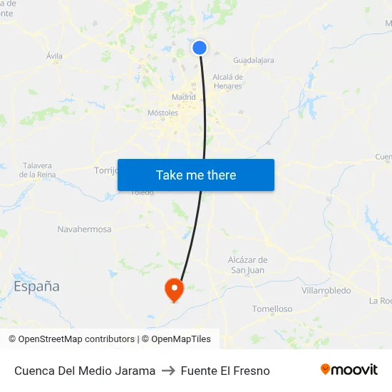 Cuenca Del Medio Jarama to Fuente El Fresno map