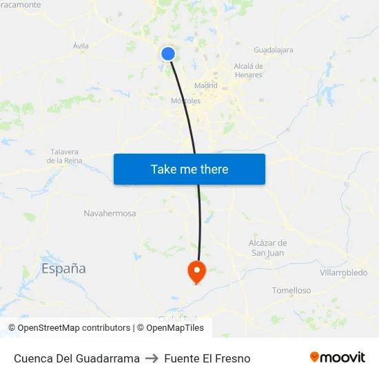 Cuenca Del Guadarrama to Fuente El Fresno map