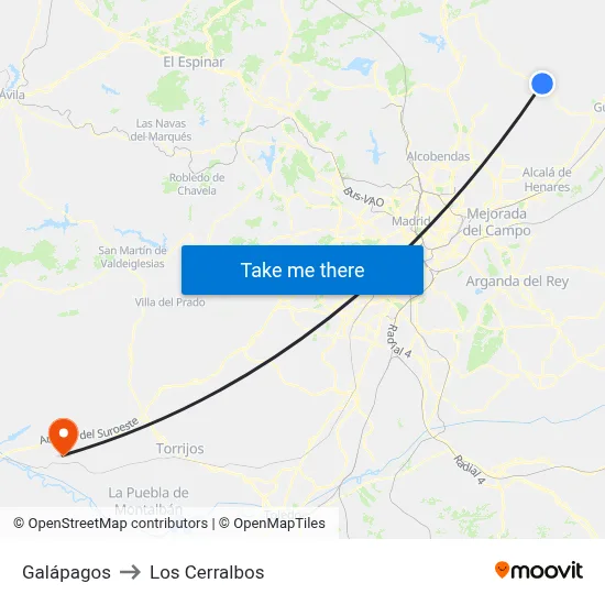 Galápagos to Los Cerralbos map