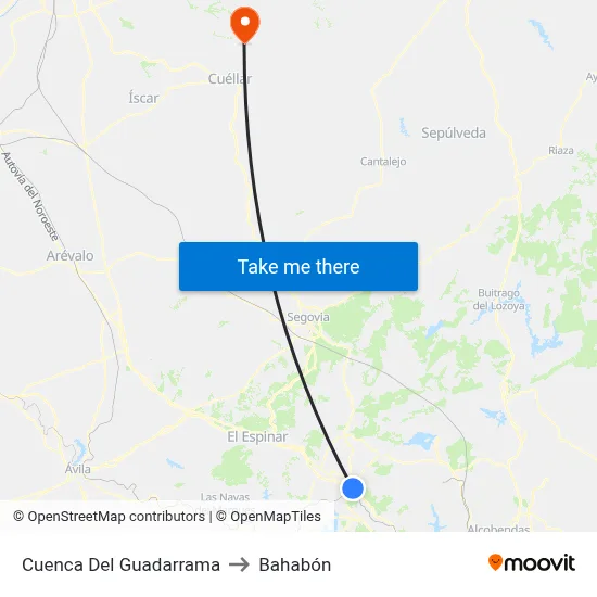 Cuenca Del Guadarrama to Bahabón map