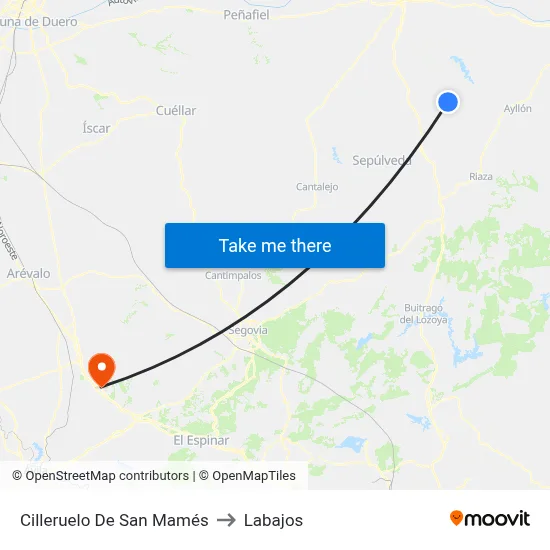 Cilleruelo De San Mamés to Labajos map