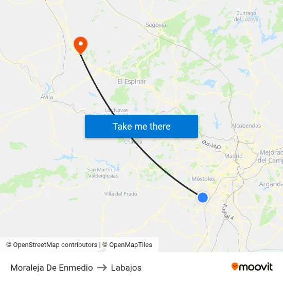 Moraleja De Enmedio to Labajos map